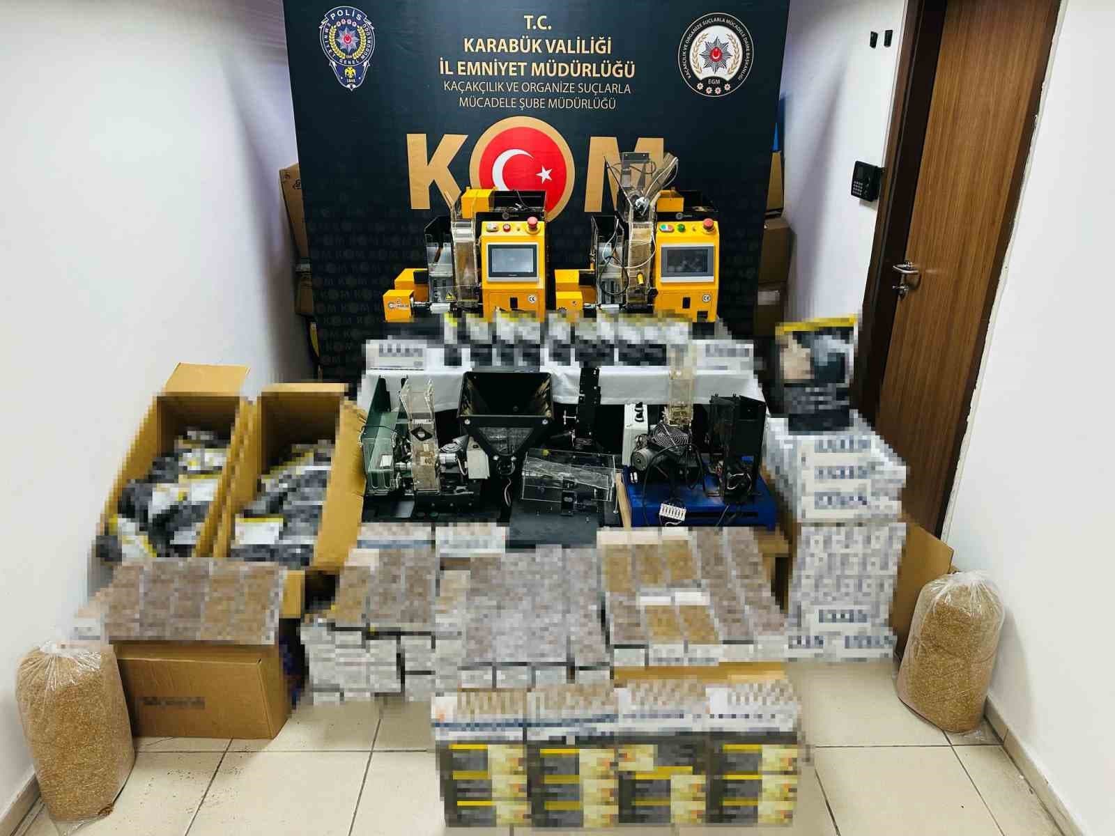 Karabük’te kaçak tütün operasyonunda 36 bin 660 adet makaron ele geçirildi