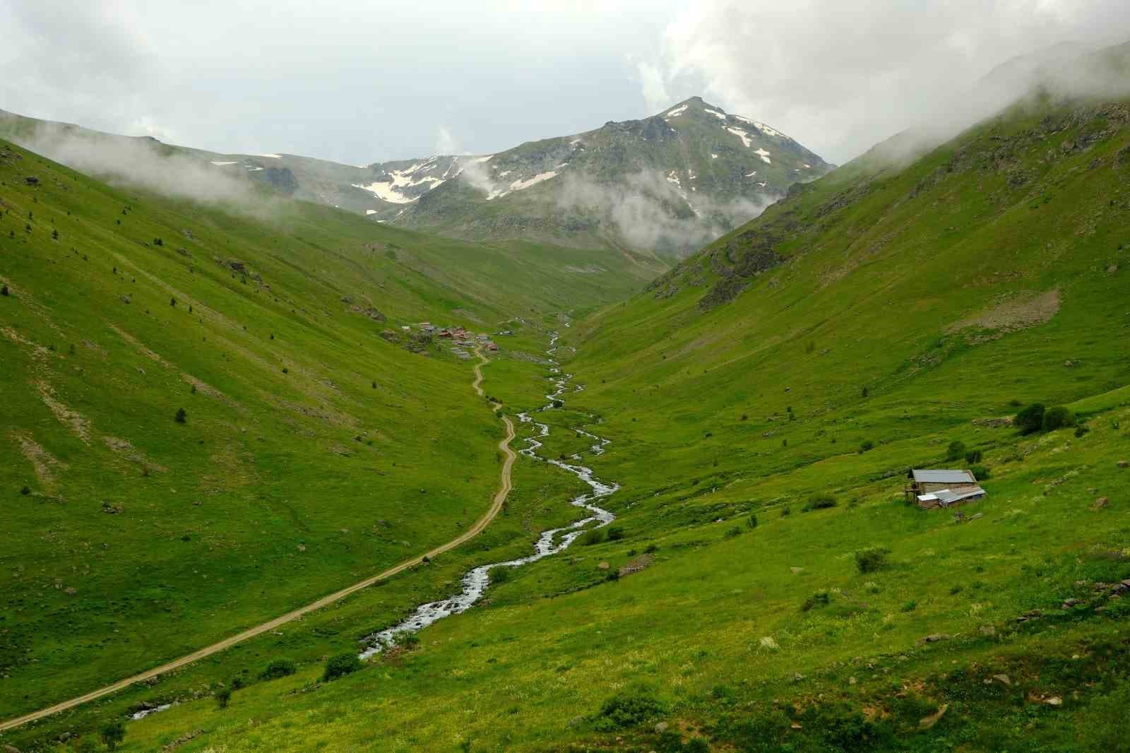 Alpleri andıran manzarasıyla Dulağa Yaylası büyülüyor