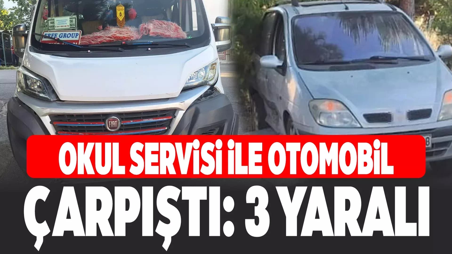 Karabük’te okul servisi ile otomobil çarpıştı: 3 yaralı