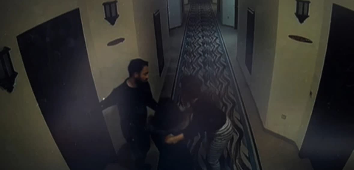 Otelin yöneticileri yangın anında böyle kaçmışlar: O anlar kamerada
