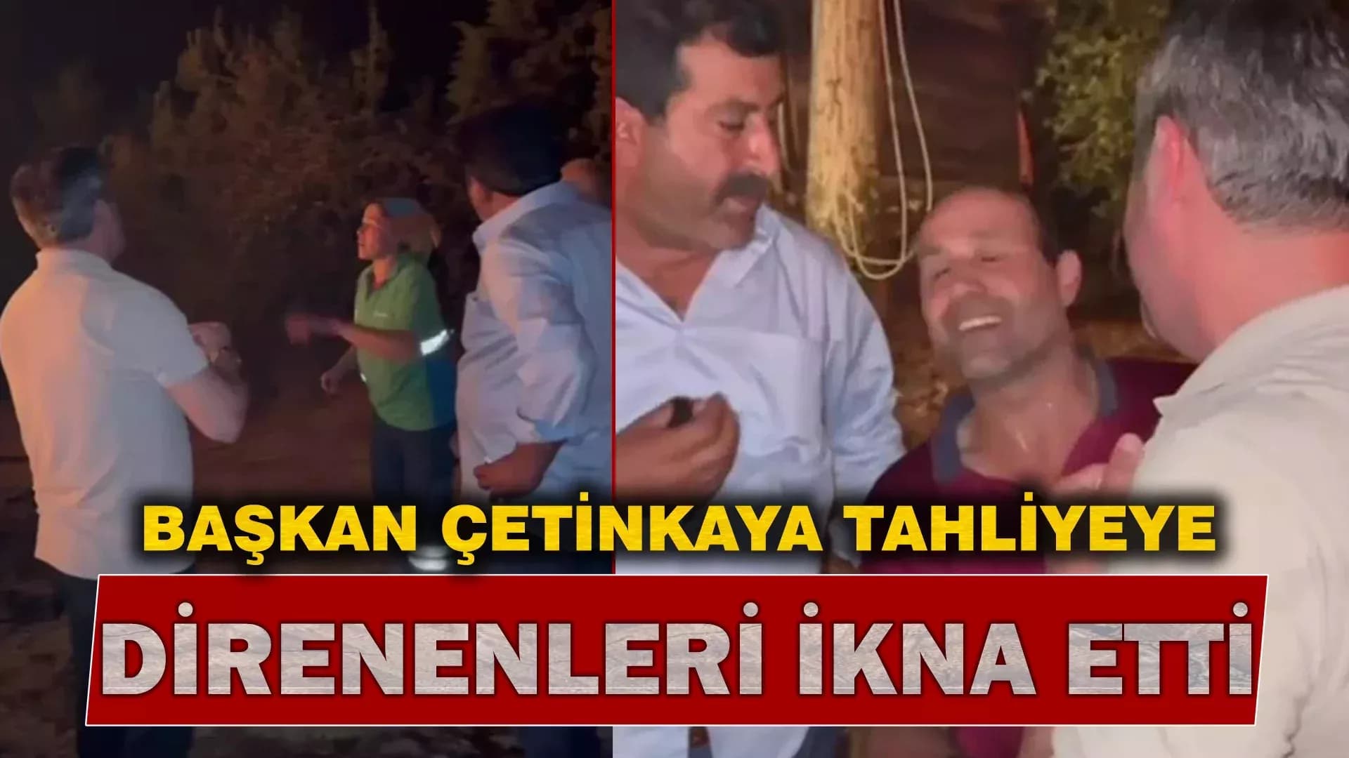 Alevlerin sardığı köye giren başkan Özkan , vatandaşları böyle ikna etti