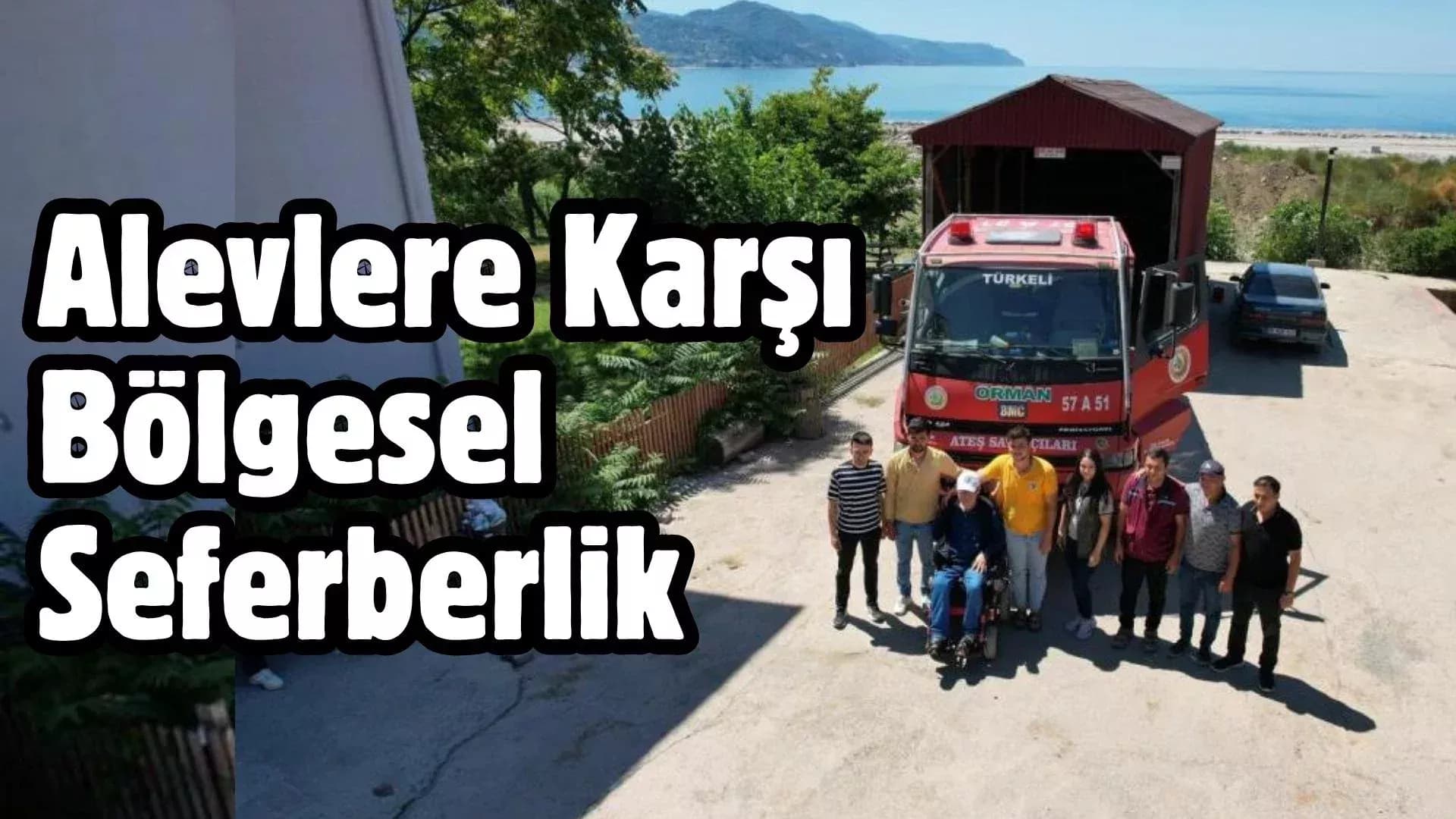 Orman yangını söndürme çalışmasına Türkeli'den destek