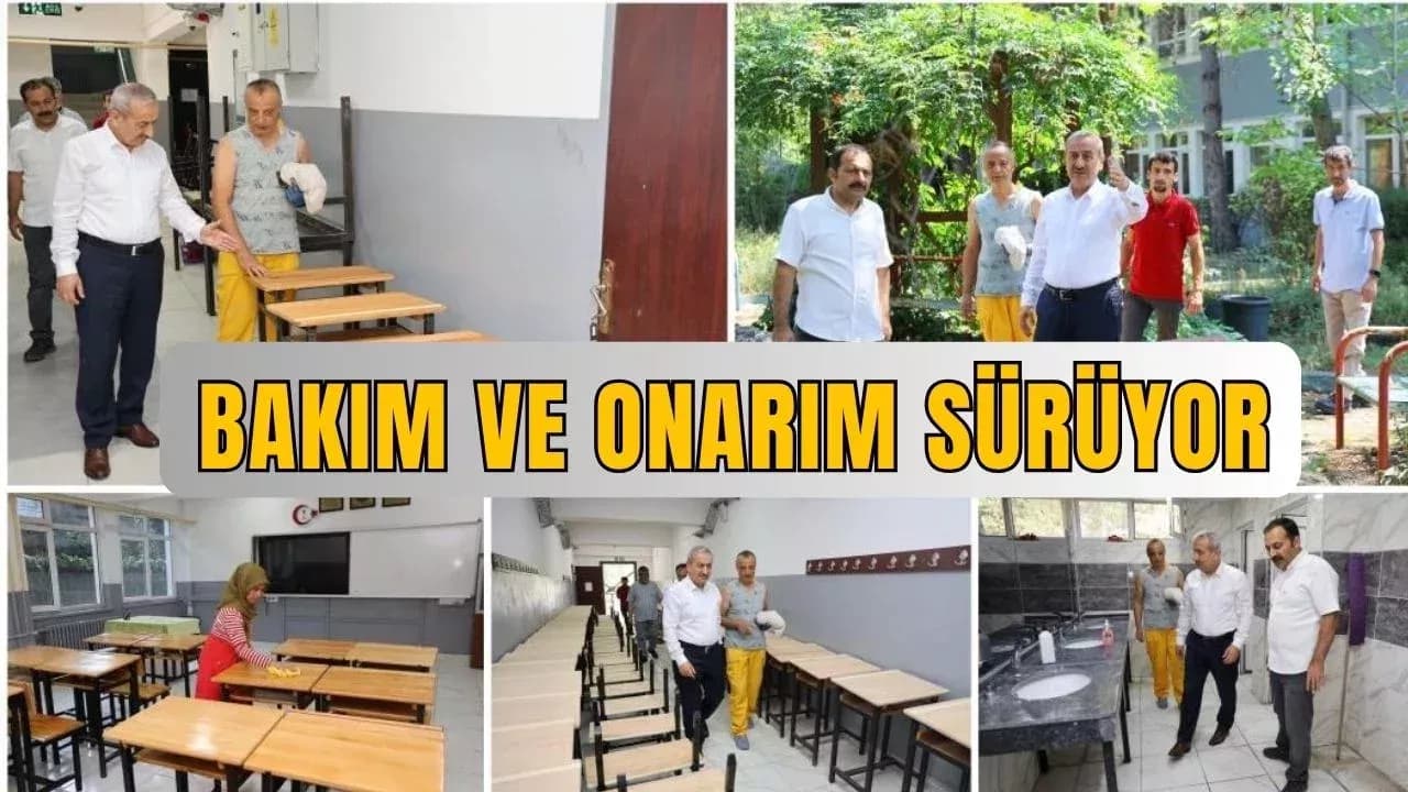 Karabük'teki Okullarda Bakım Onarım Çalışmaları Sürüyor