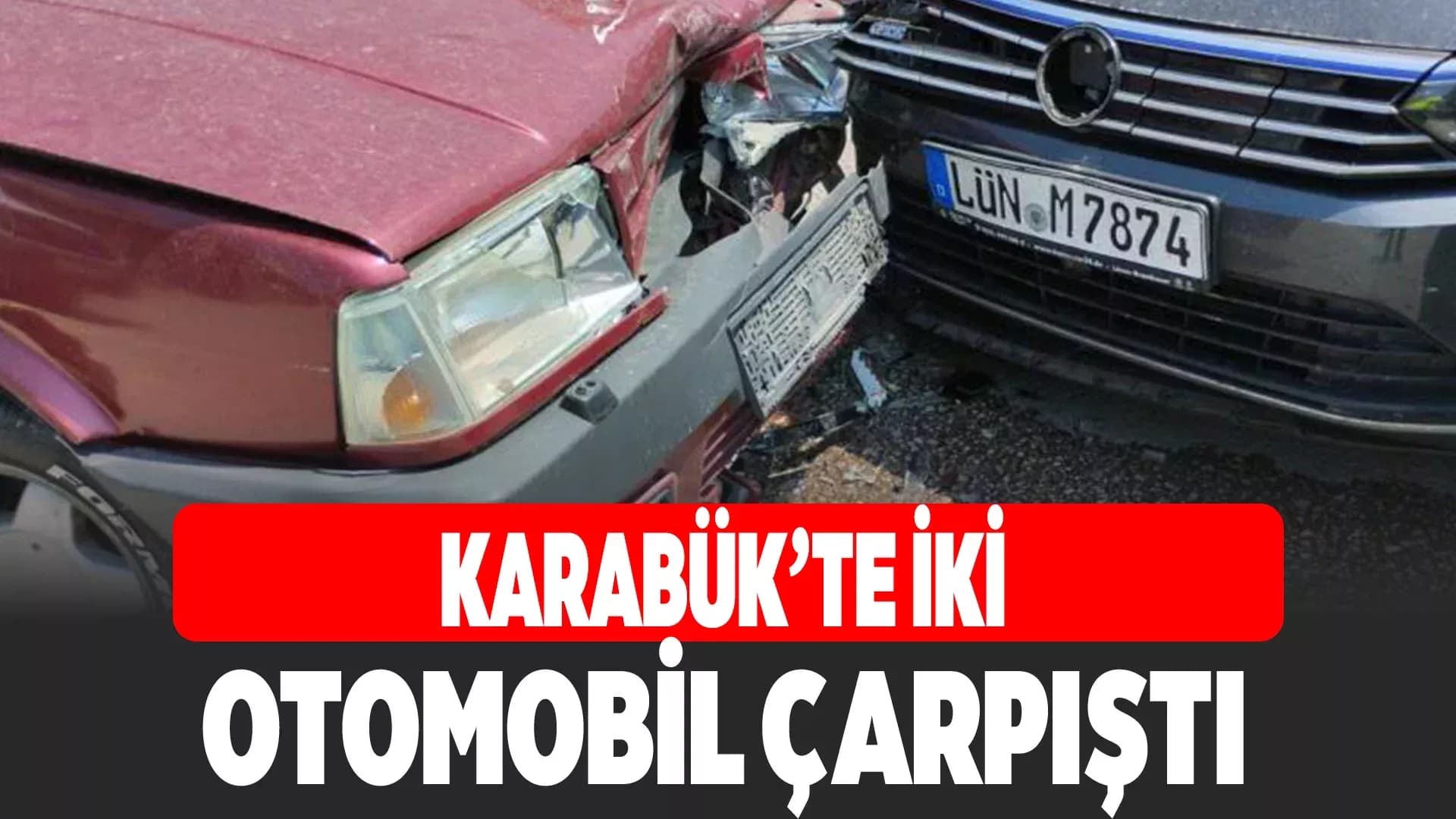 İki otomobilin çarpıştığı kaza kamerada: 3 yaralı