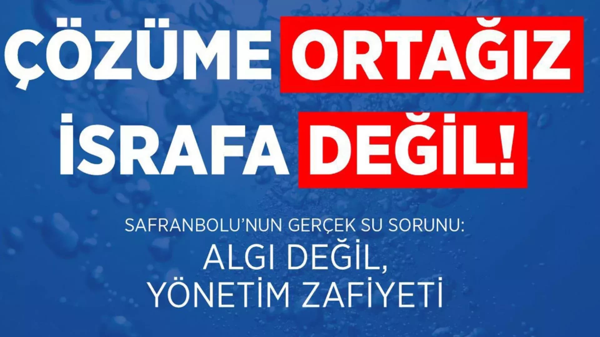 Karabük Belediyesi’nden Safranbolu’daki Su Sorunlarına İlişkin Açıklama: “Algı Değil, Altyapı Gerekiyor”
