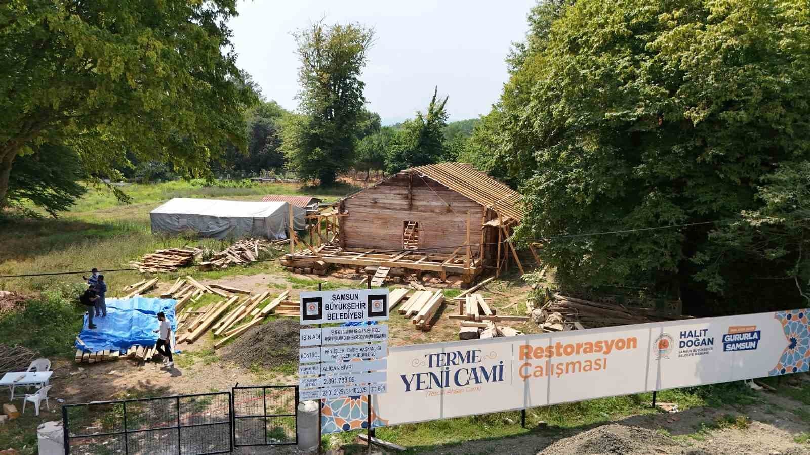 Tarihi Terme Yeni Cami’de Restorasyon çalışmaları