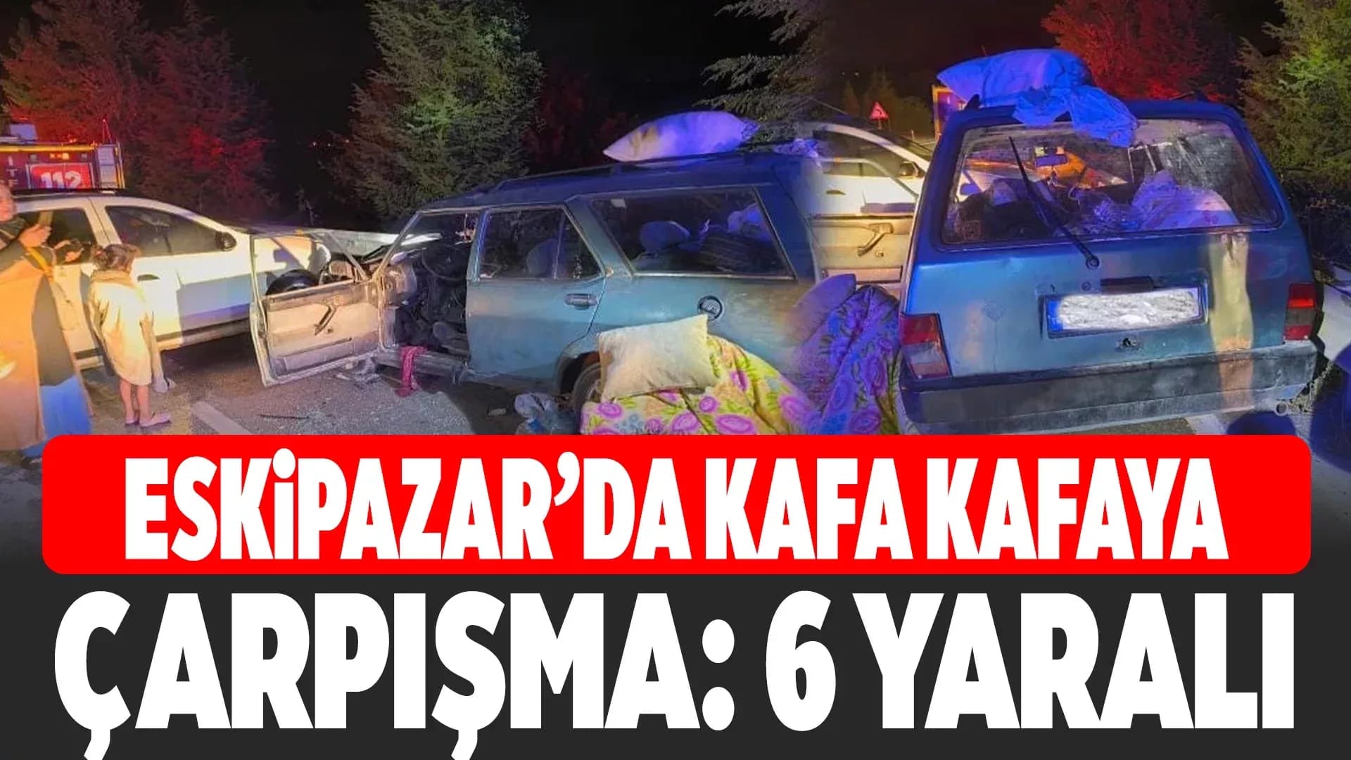 Karabük’te otomobiller çarpıştı: 2’si çocuk 6 yaralı