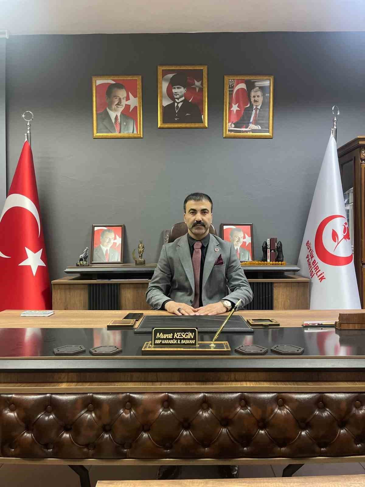 BBP Karabük İl Başkanı Kesgin: "Karabük için taşı sırtlanma gayesiyle yola çıktık"