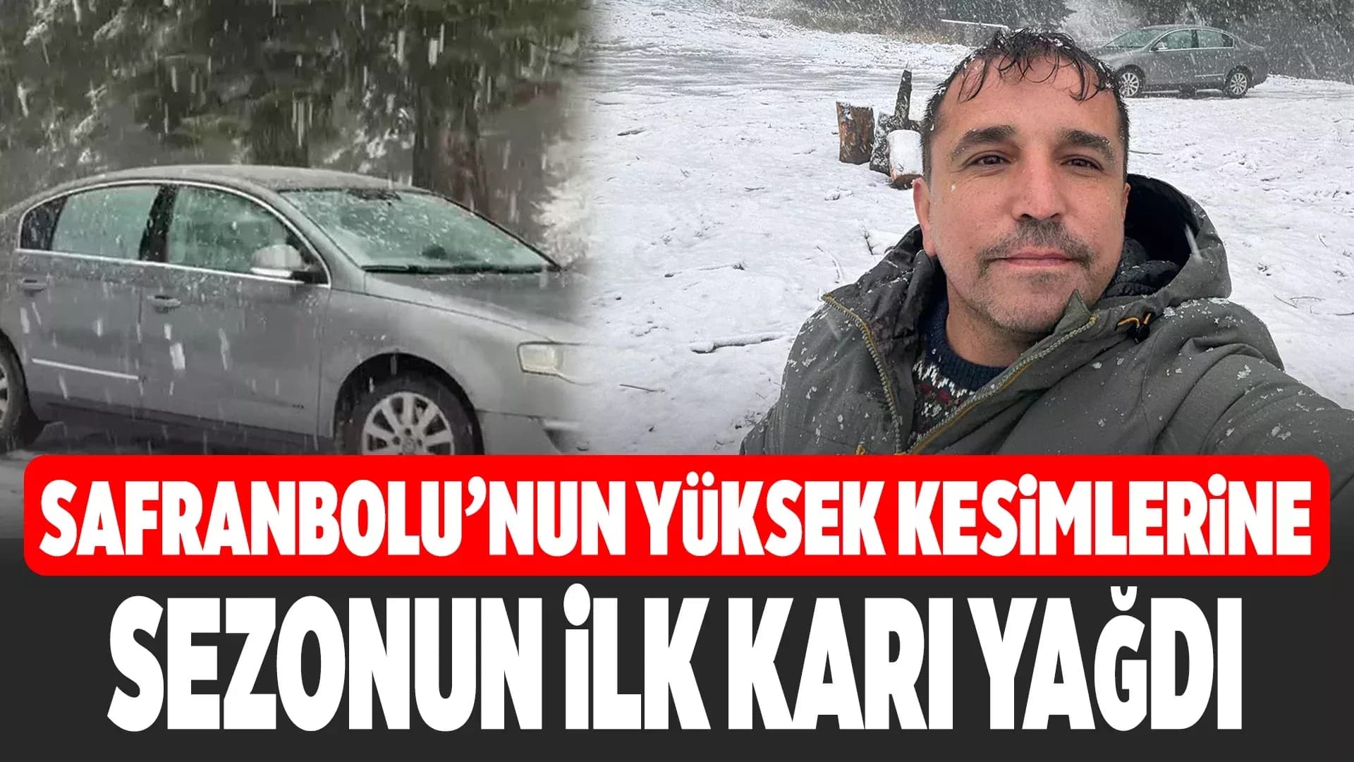 Safranbolu'nun yüksek kesimleri beyaza büründü