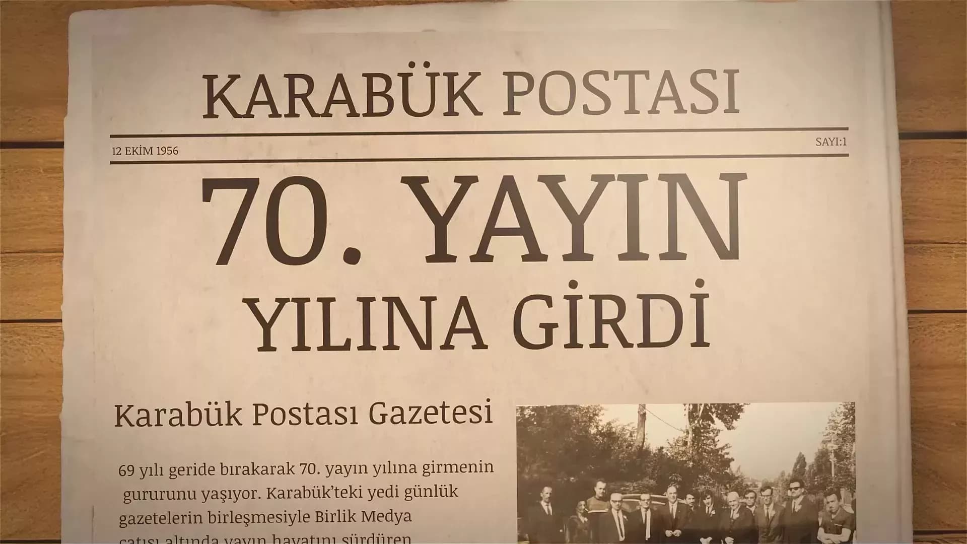 Karabük Postası 70 Yaşında