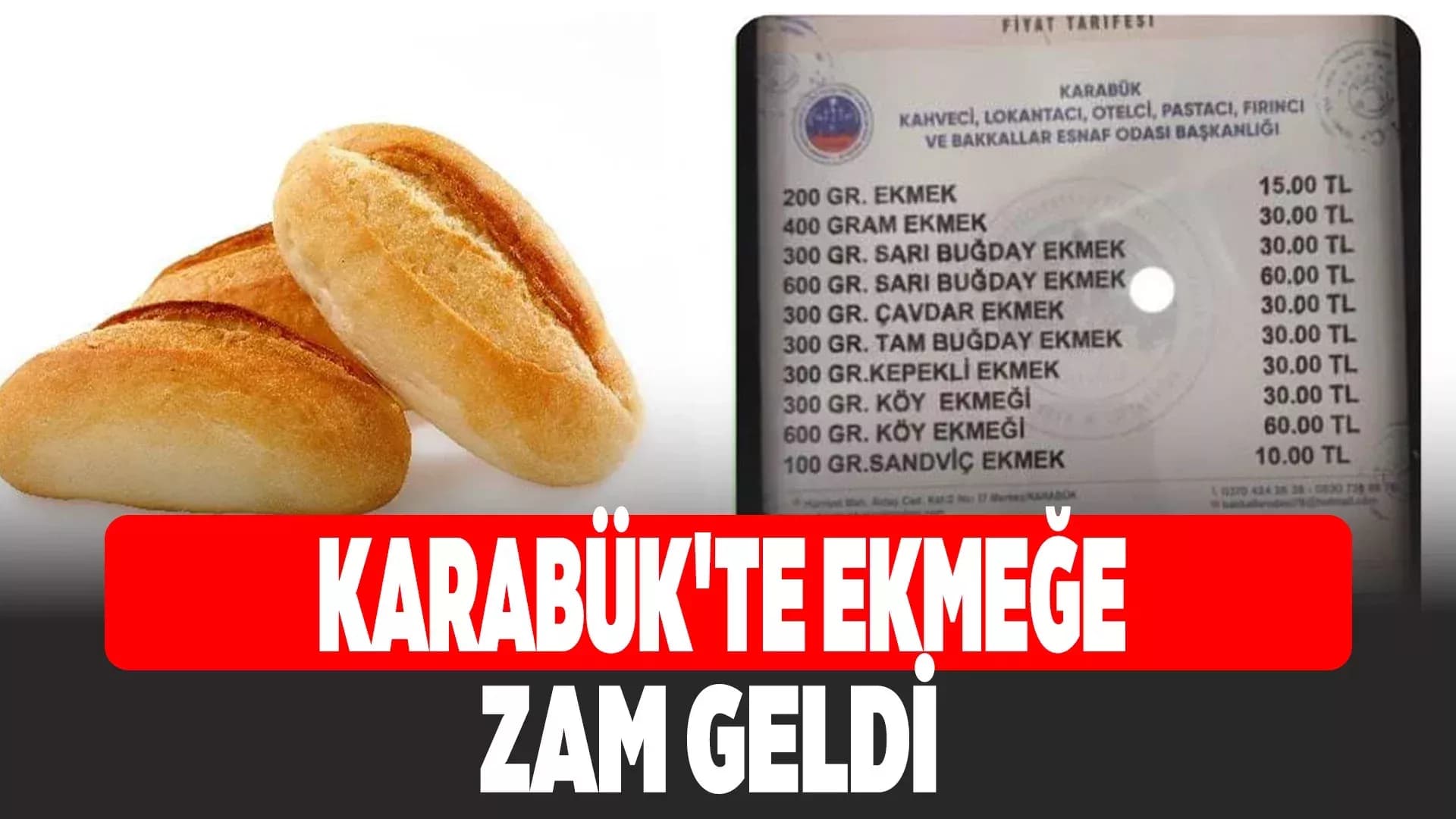 Karabük'te Ekmeğe Zam Geldi