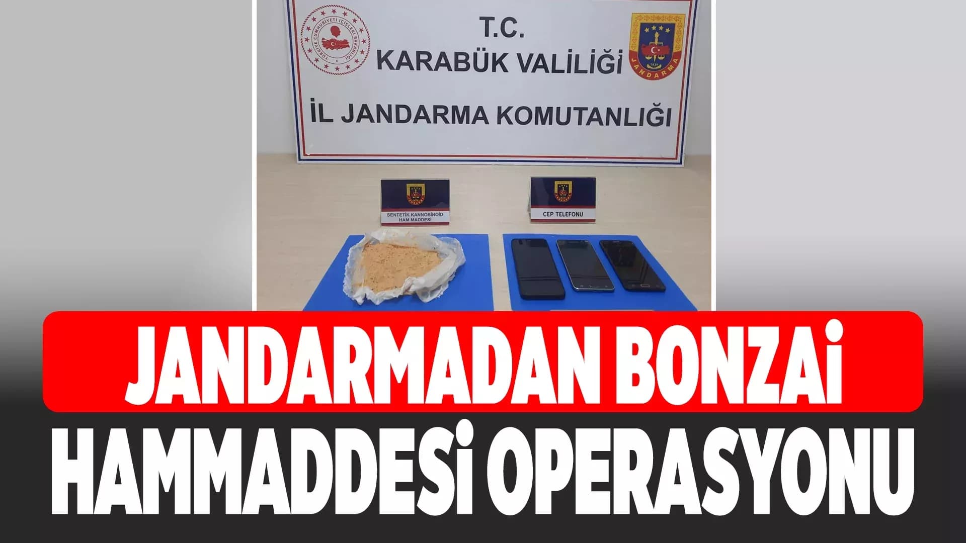 Karabük'te 20 kilo bonzai üretilebilecek hammadde ele geçirildi