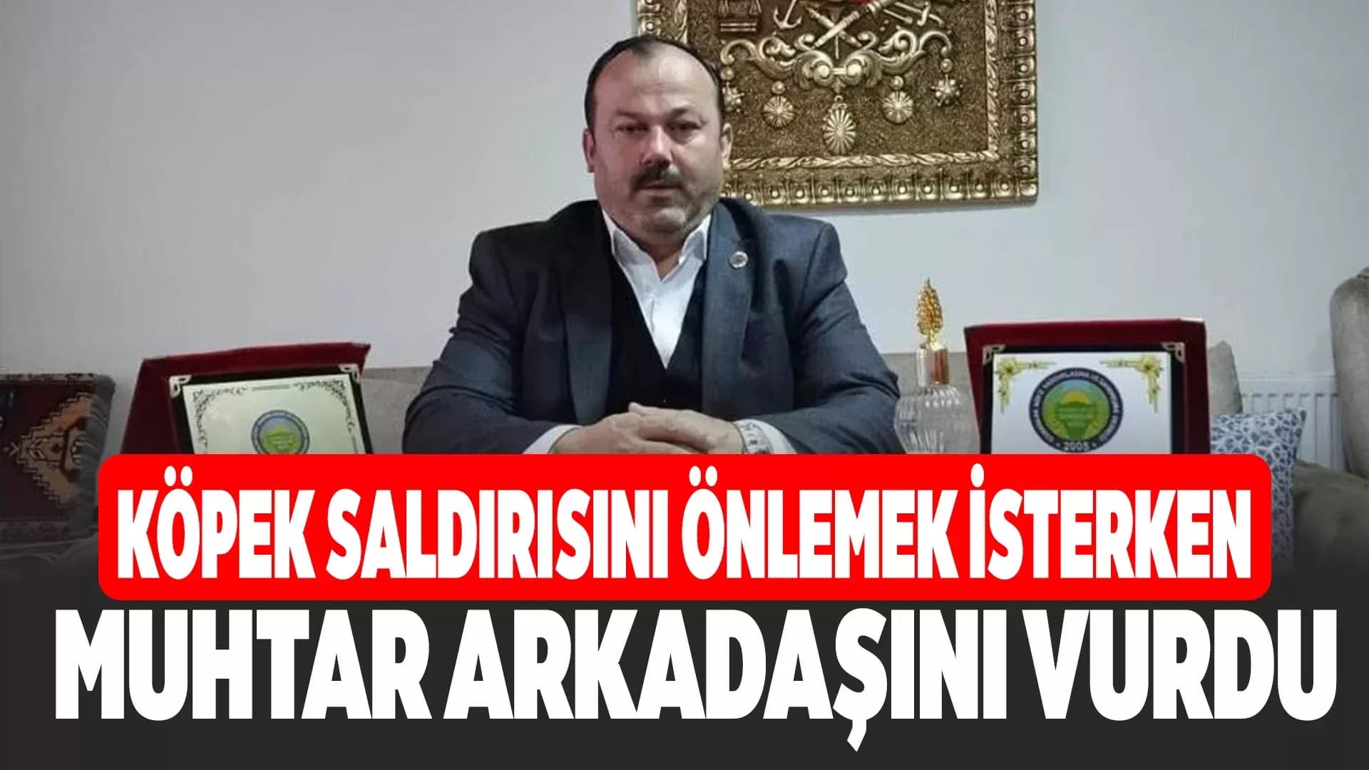 Köy muhtarı kazara meslektaşını vurdu