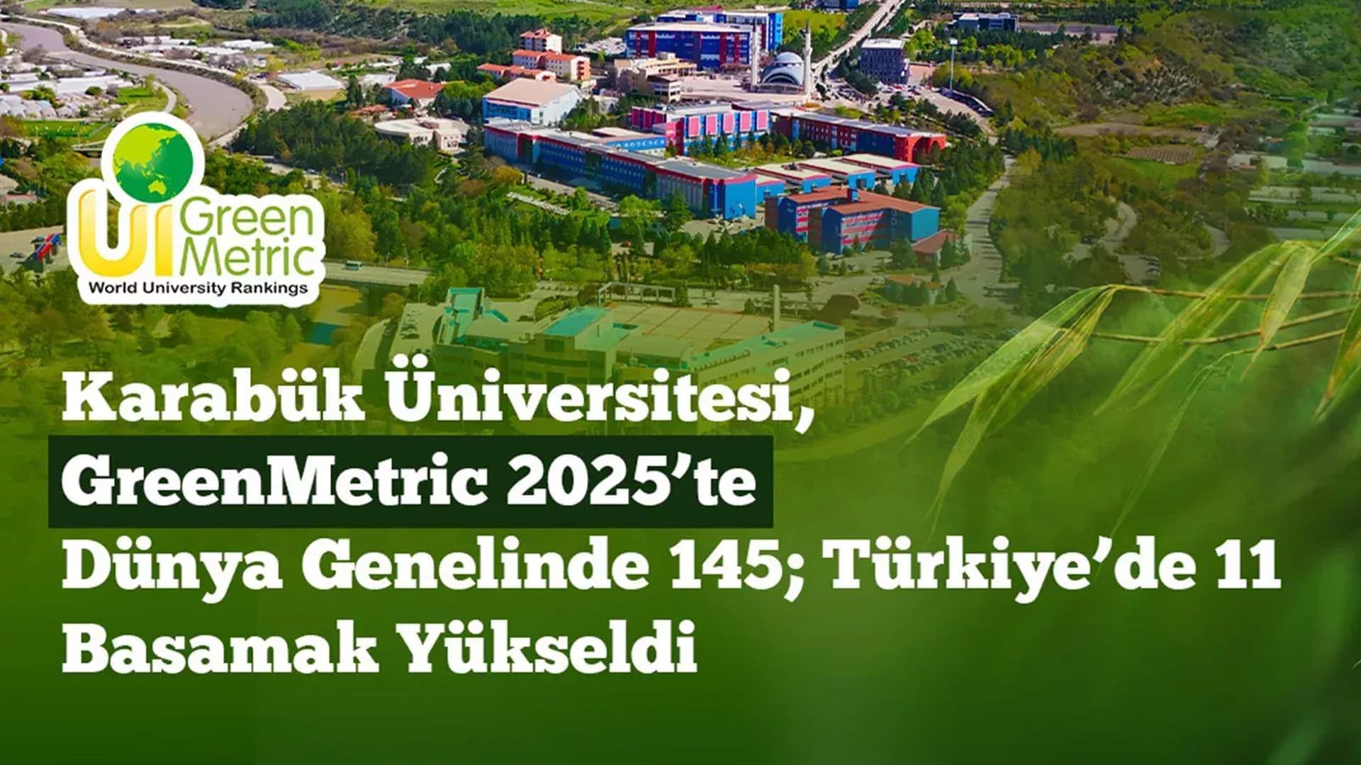 KBÜ, GreenMetric 2025'te Büyük Sıçrama Yaptı