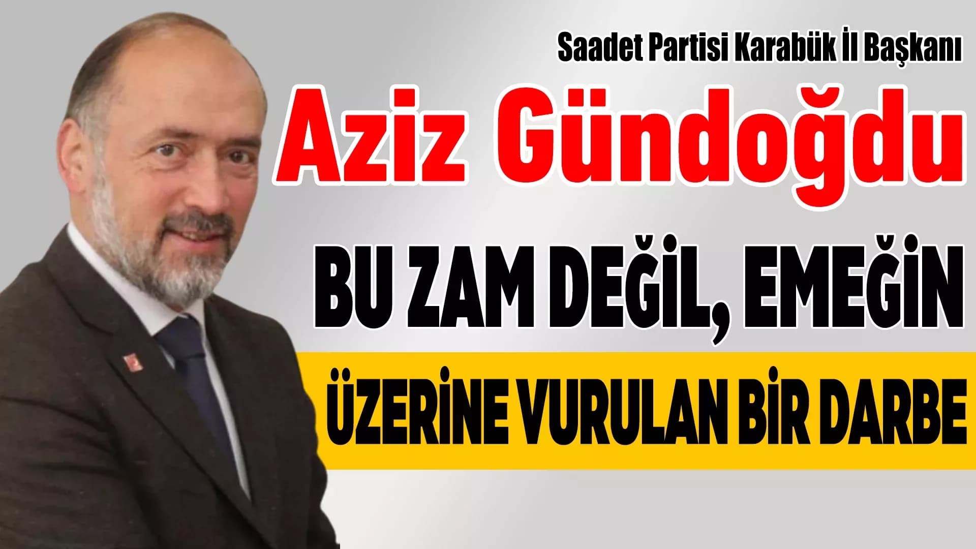 Gündoğdu: “Bu Zam Değil, Emeğin Üzerine Vurulan Bir Darbe”