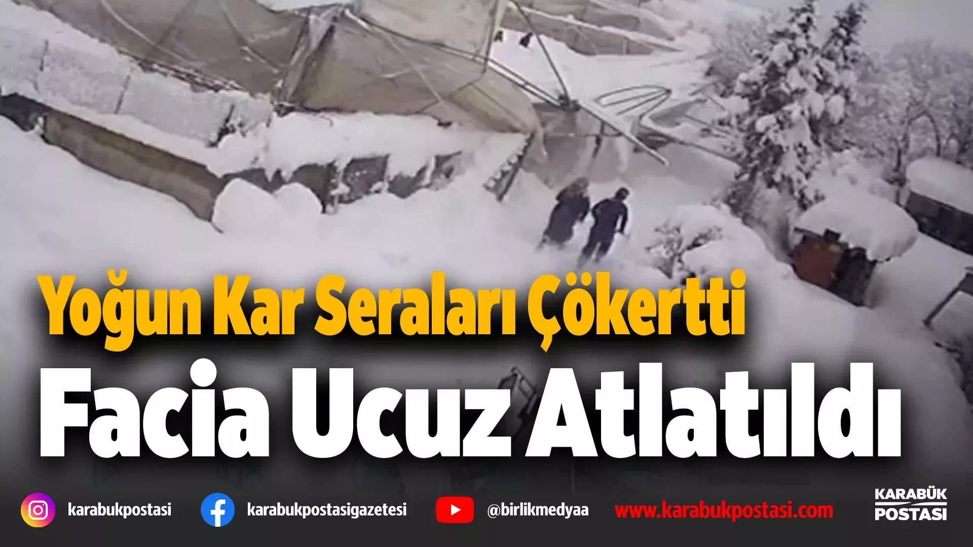 Eskipazar’da Yoğun Kar Seraları Çökertti