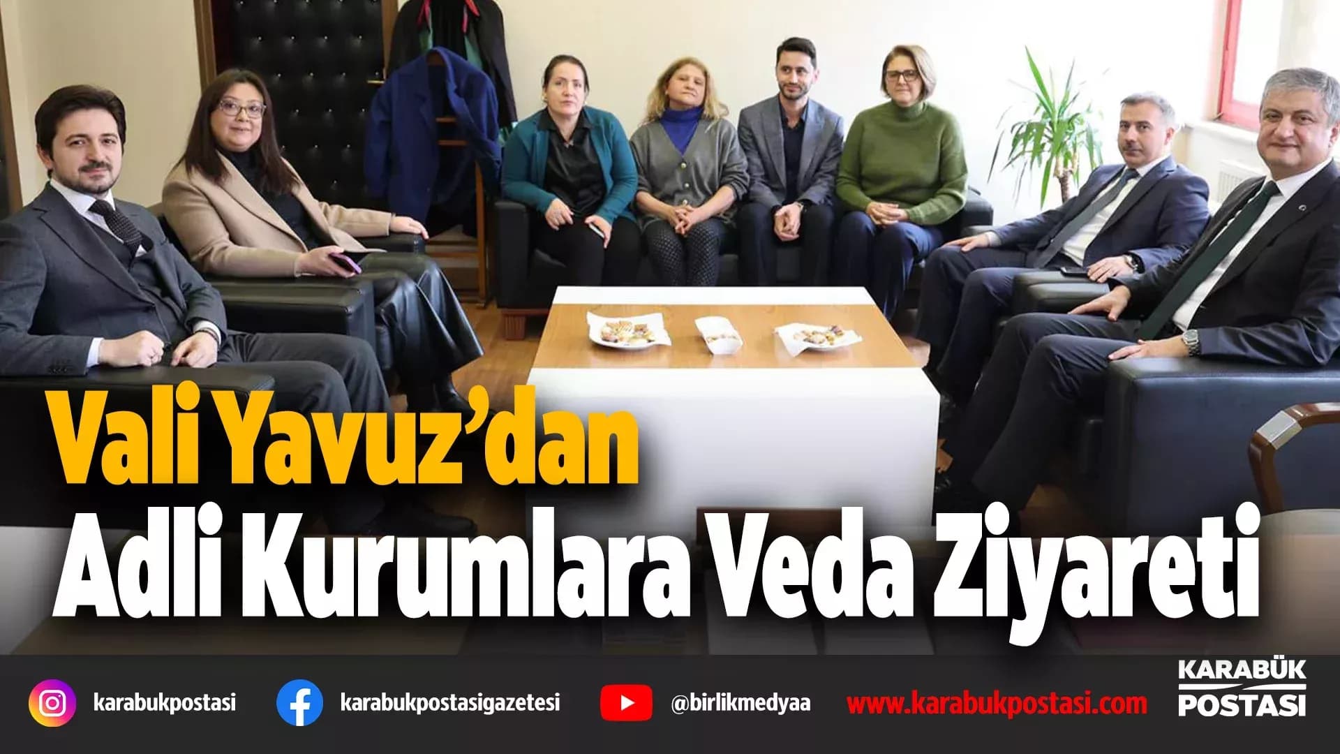 Vali Mustafa Yavuz’dan Karabük Adliyesine Veda Ziyareti