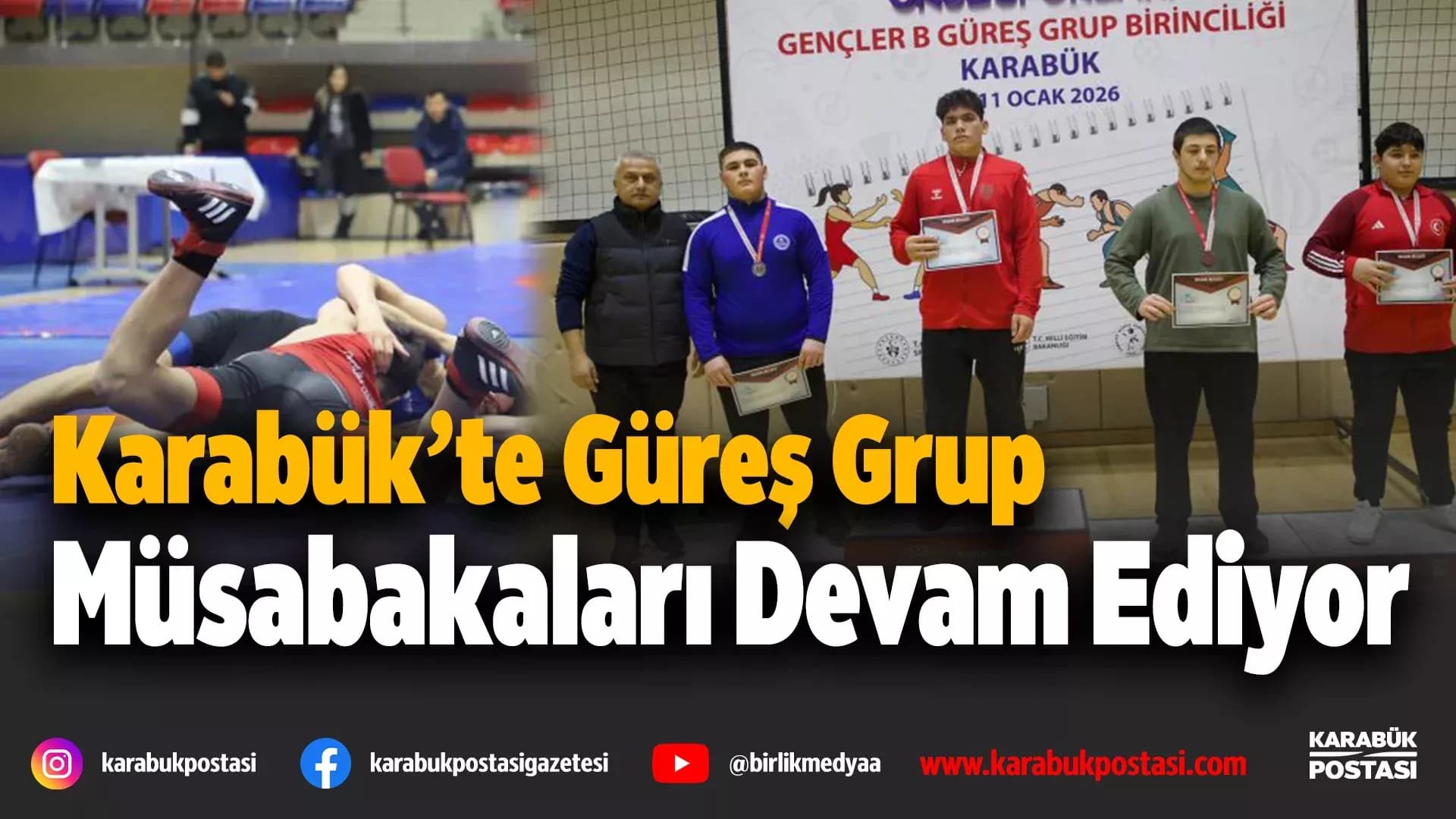 Okul Sporları Güreş Grup Müsabakaları Karabük’te Sürüyor