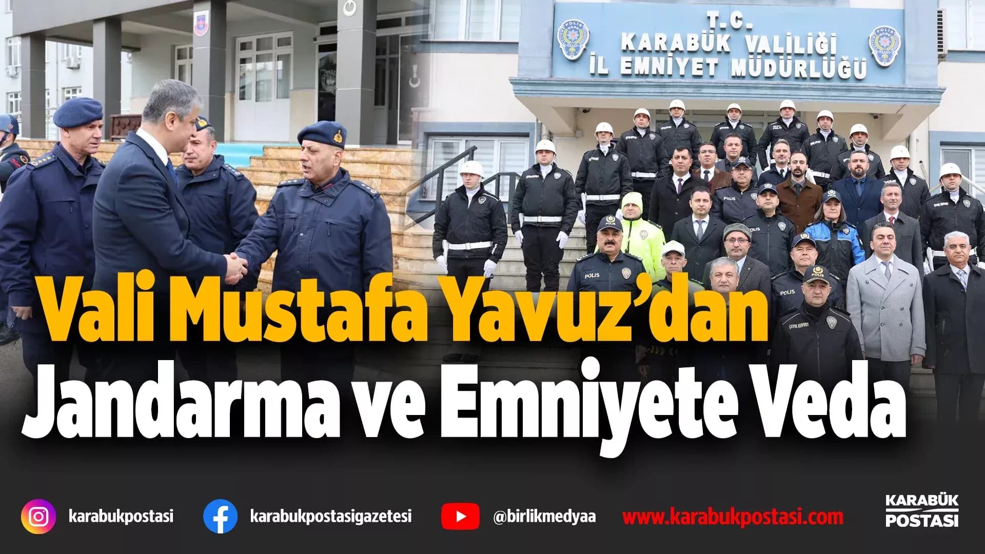 Vali Yavuz’dan Jandarma ve Emniyete Veda Ziyareti