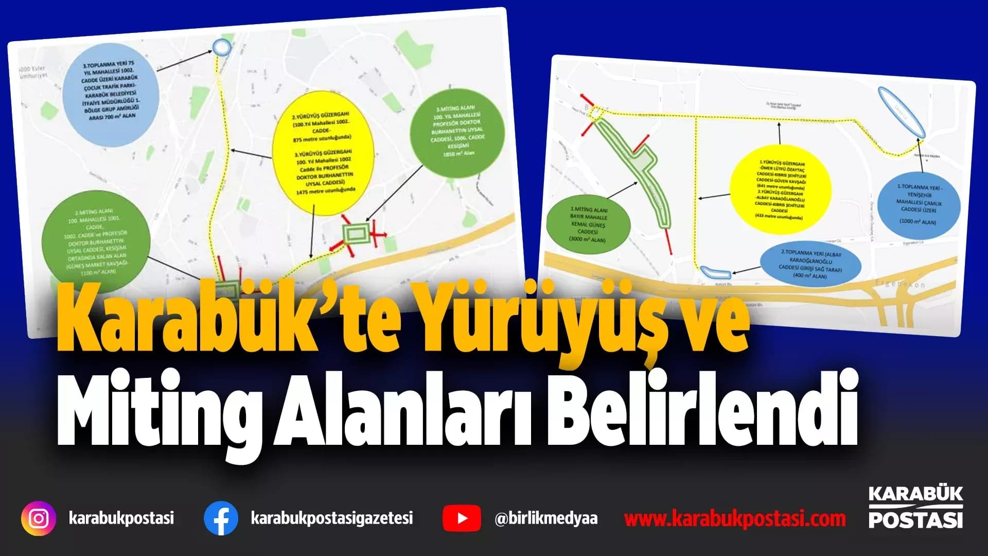 Karabük’te 2026 Yılı Toplantı ve Gösteri Alanları Belirlendi
