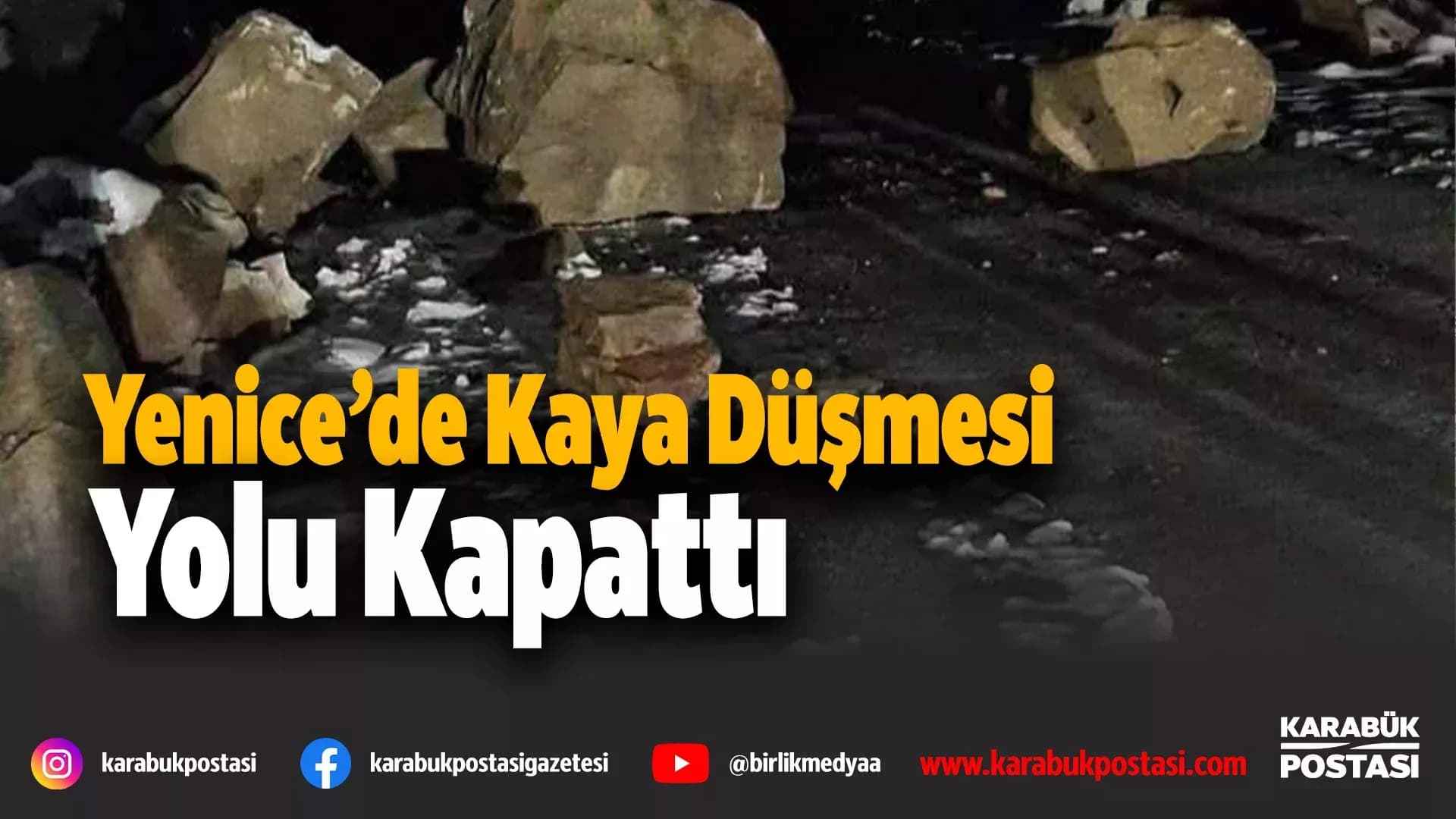 Yenice'de iki köye ulaşım sağlayan yol kapandı