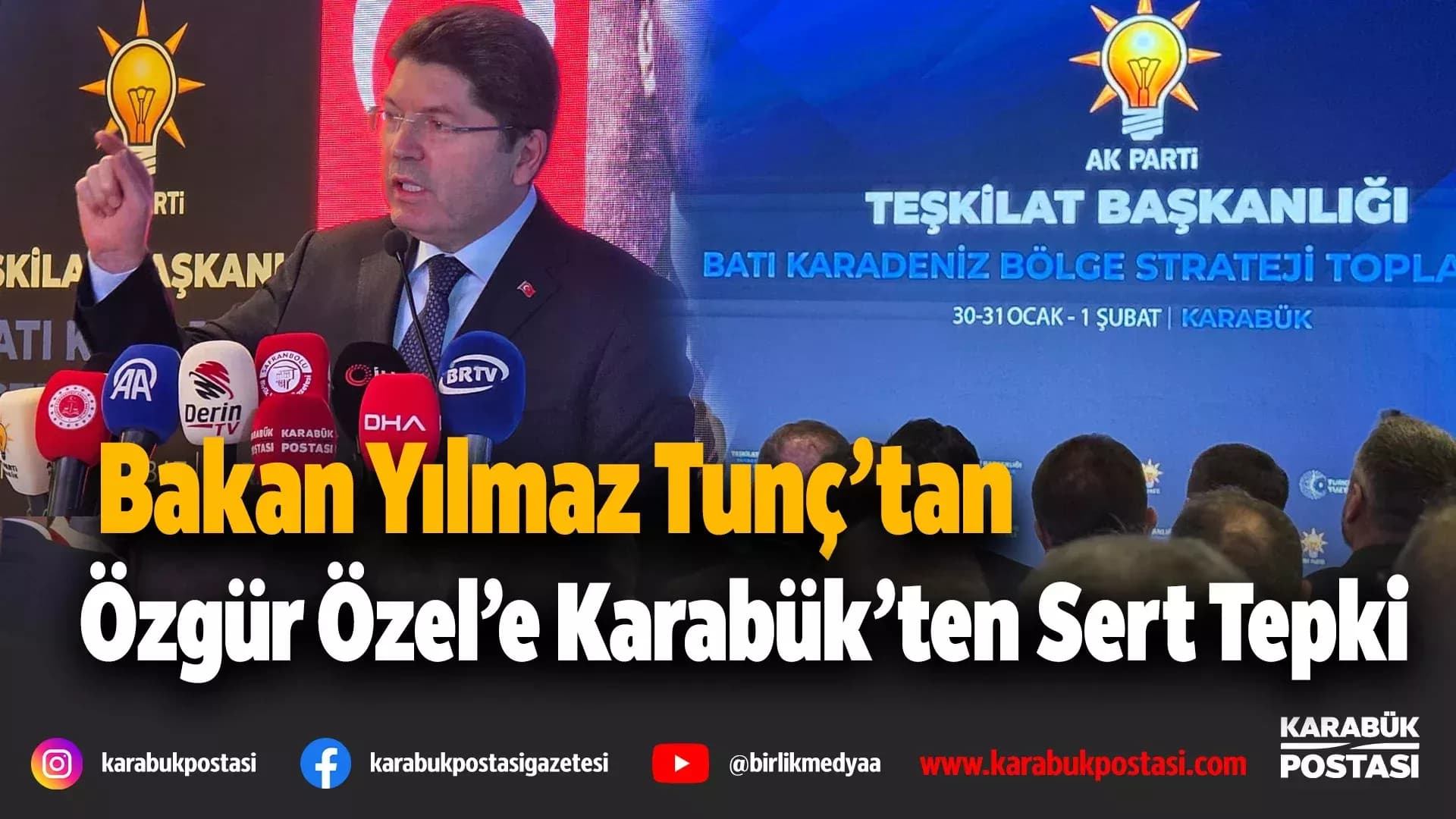 Bakan Tunç'tan Özel'e "Seçimin birinci partisiyiz" tepkisi