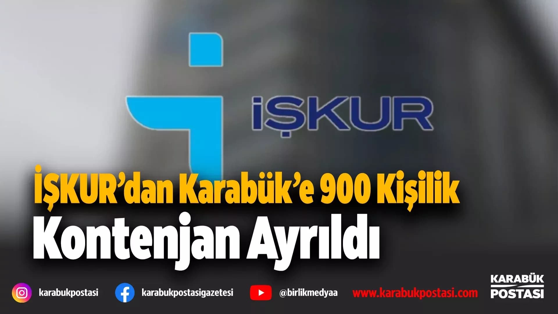 İŞKUR’dan 900 Kişilik İstihdam Desteği