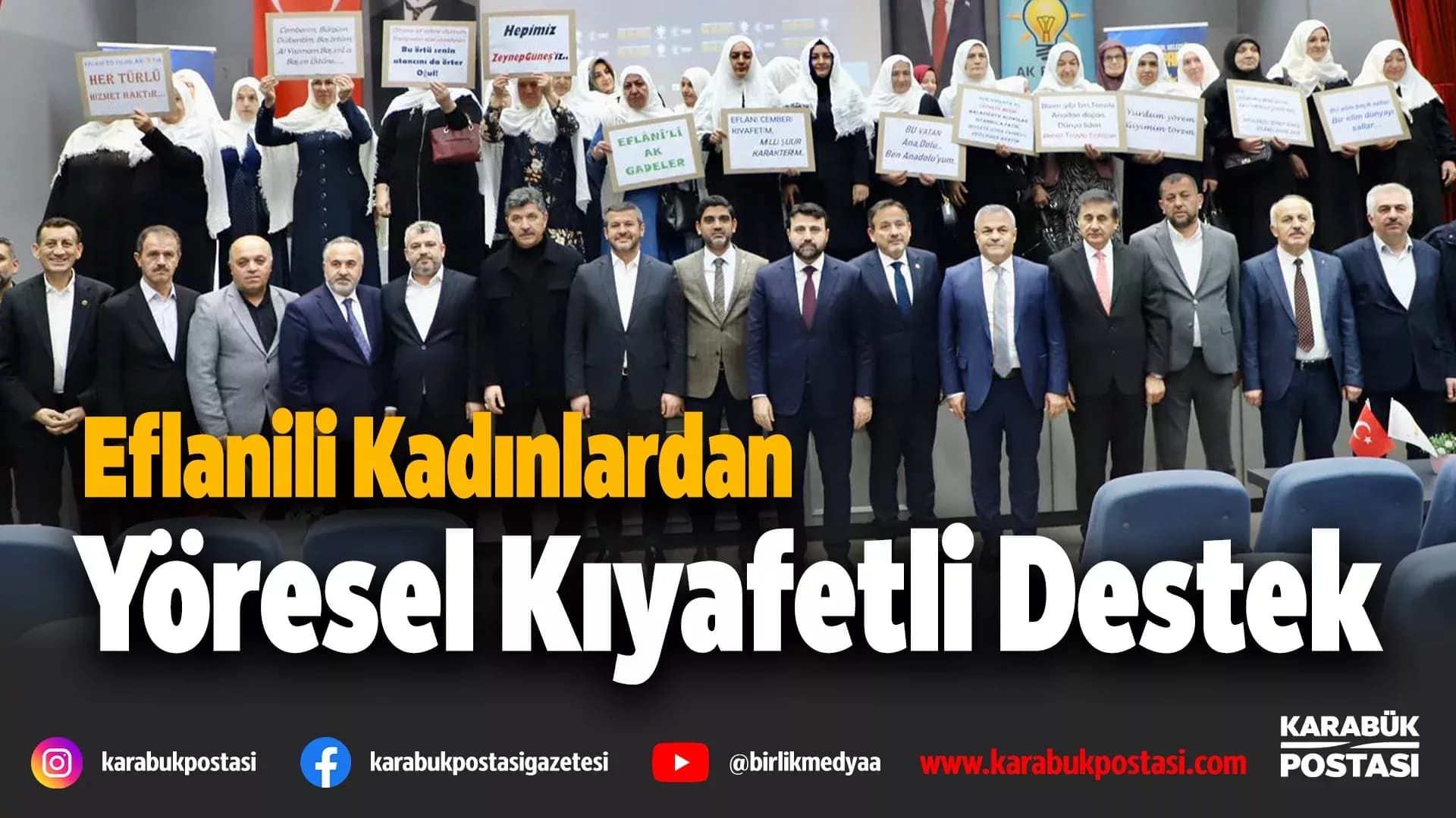 Karabüklü kadınlardan Başkan Güneş’e yöresel kıyafetli destek