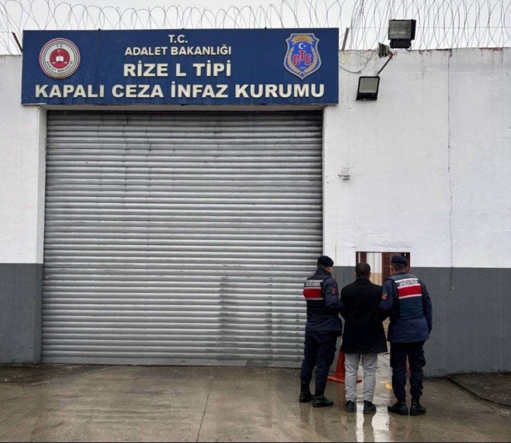 Rize’de hakkında 5 yıl kesinleşmiş hapis cezası bulunan şahıs yakalandı