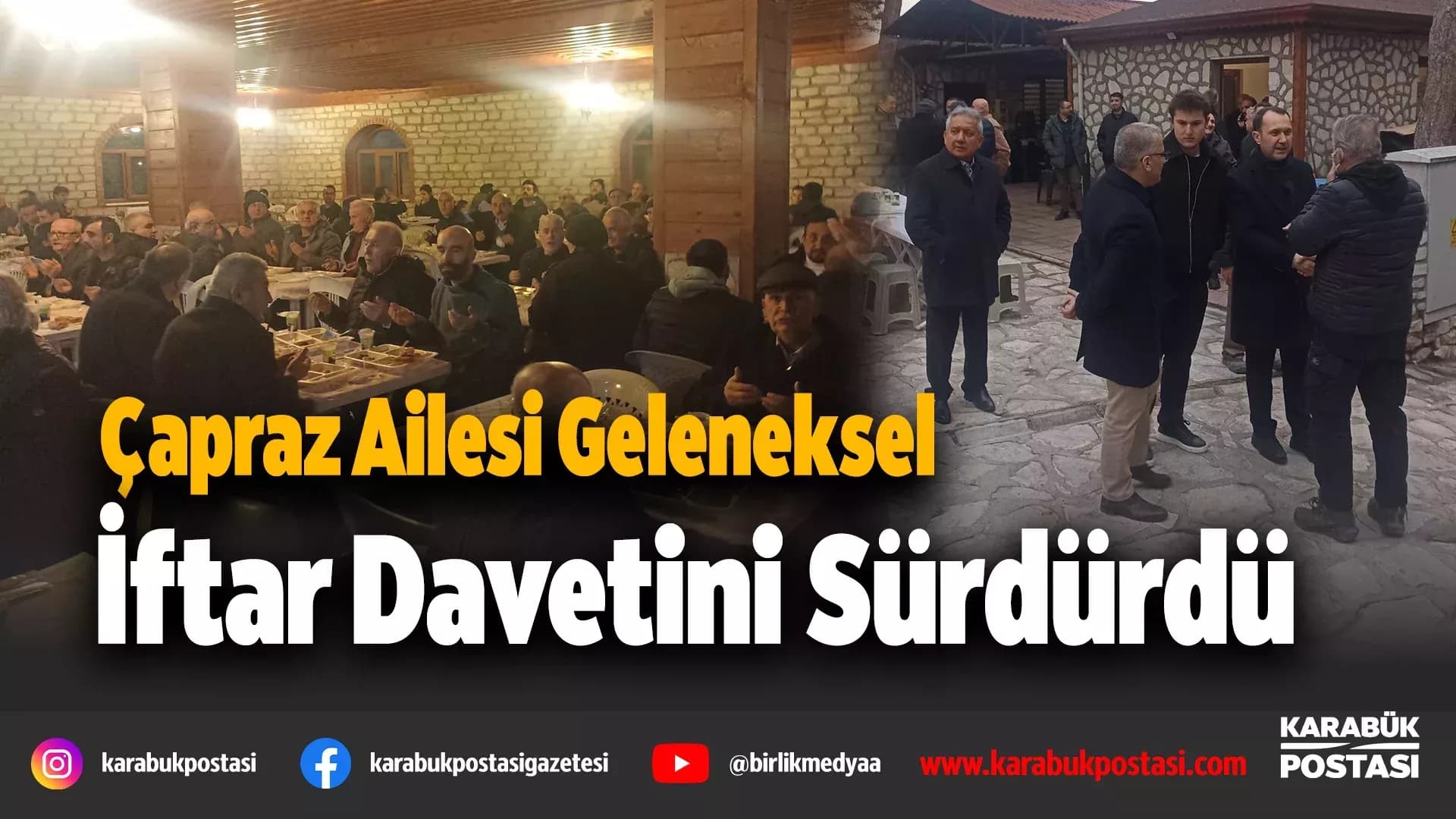 Çapraz ailesi'nden geleneksel iftar yemeği