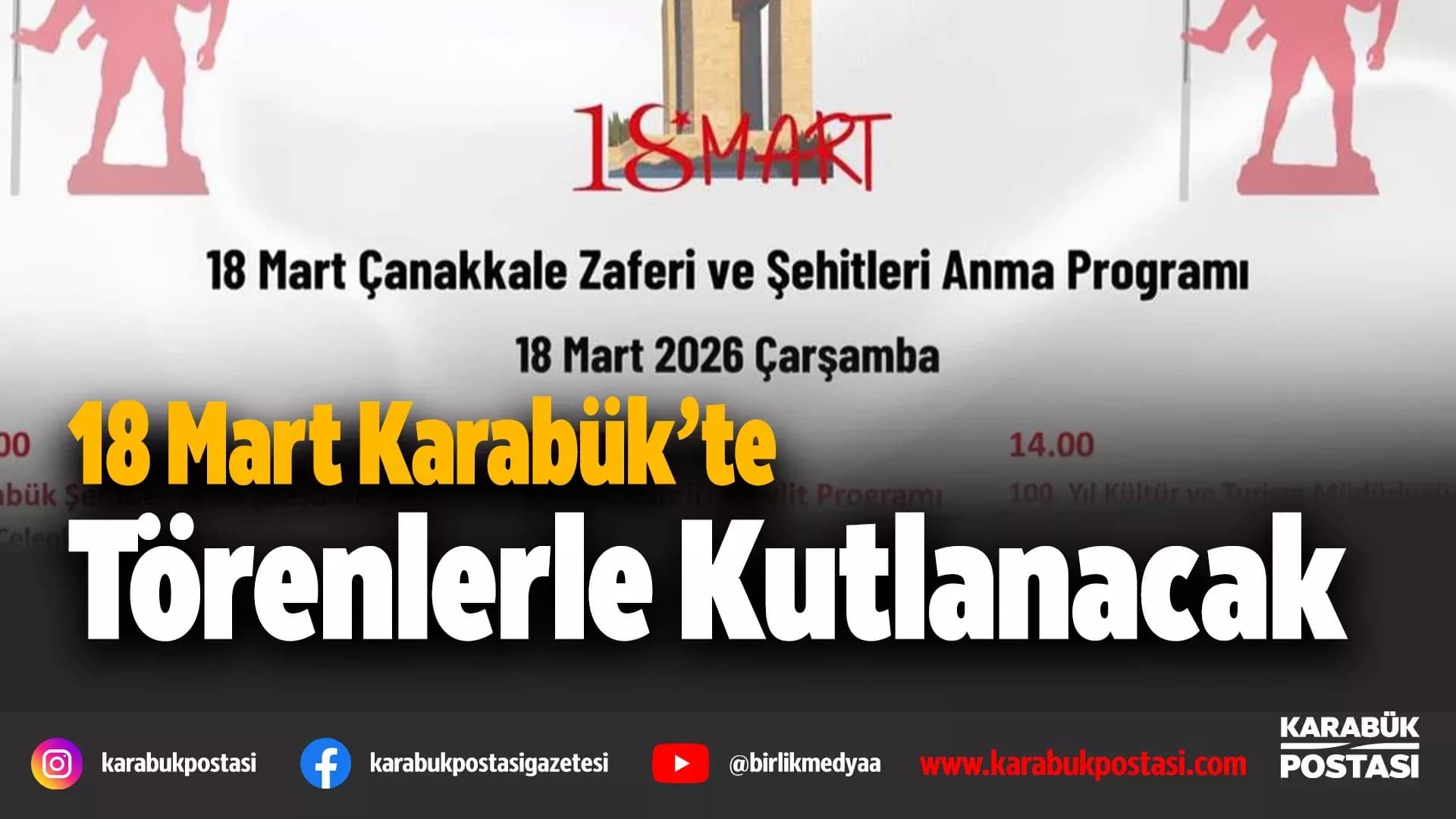 Karabük’te 18 Mart Çanakkale Zaferi programı açıklandı
