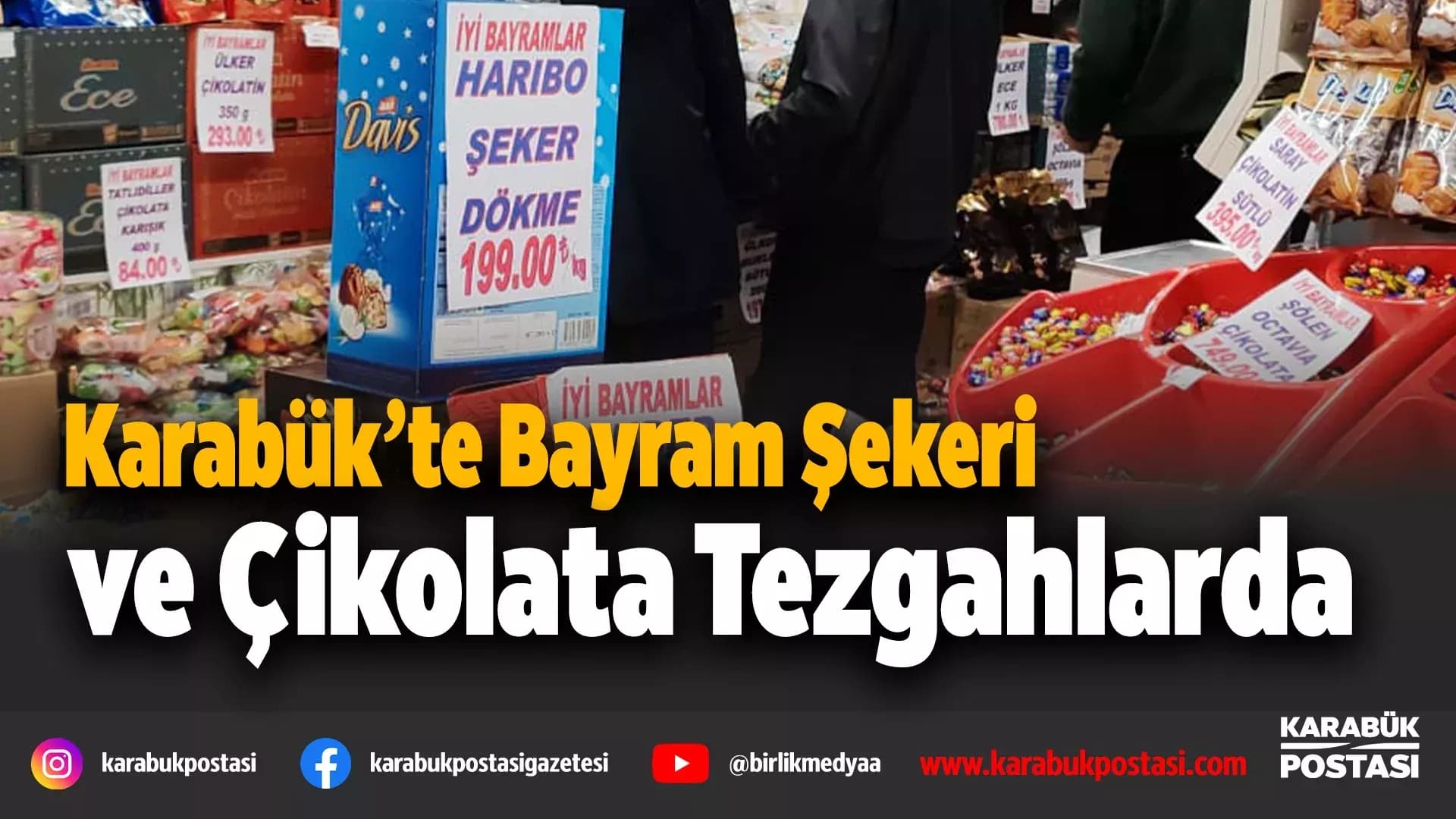 Karabük’te Bayram şekerleri tezgahlardaki yerini aldı