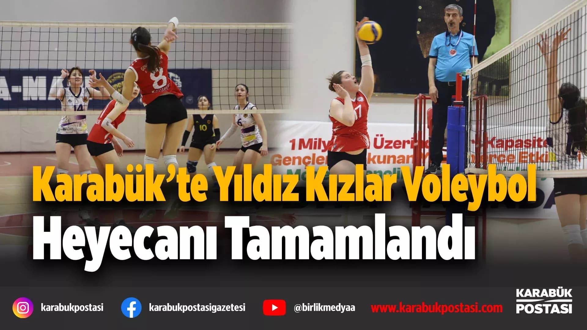 Karabük’te Yıldız Kızlar Voleybol İl Birinciliği Tamamlandı