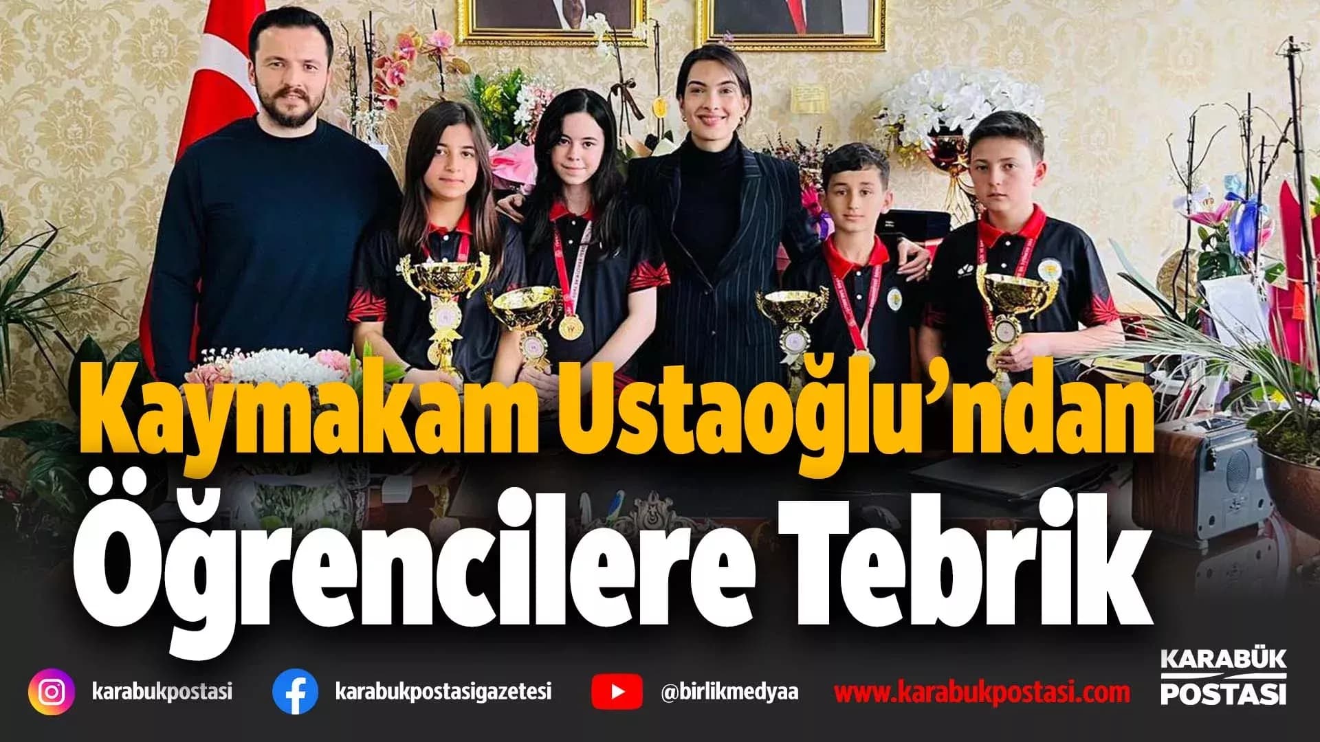 Eskipazar Kaymakamı Ustaoğlu’ndan öğrencilere tebrik