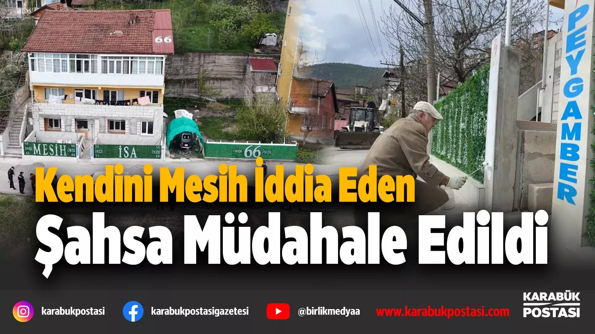 Evin çatısına ve önündeki çitlere yazılan yazılar ekipleri harekete geçirdi