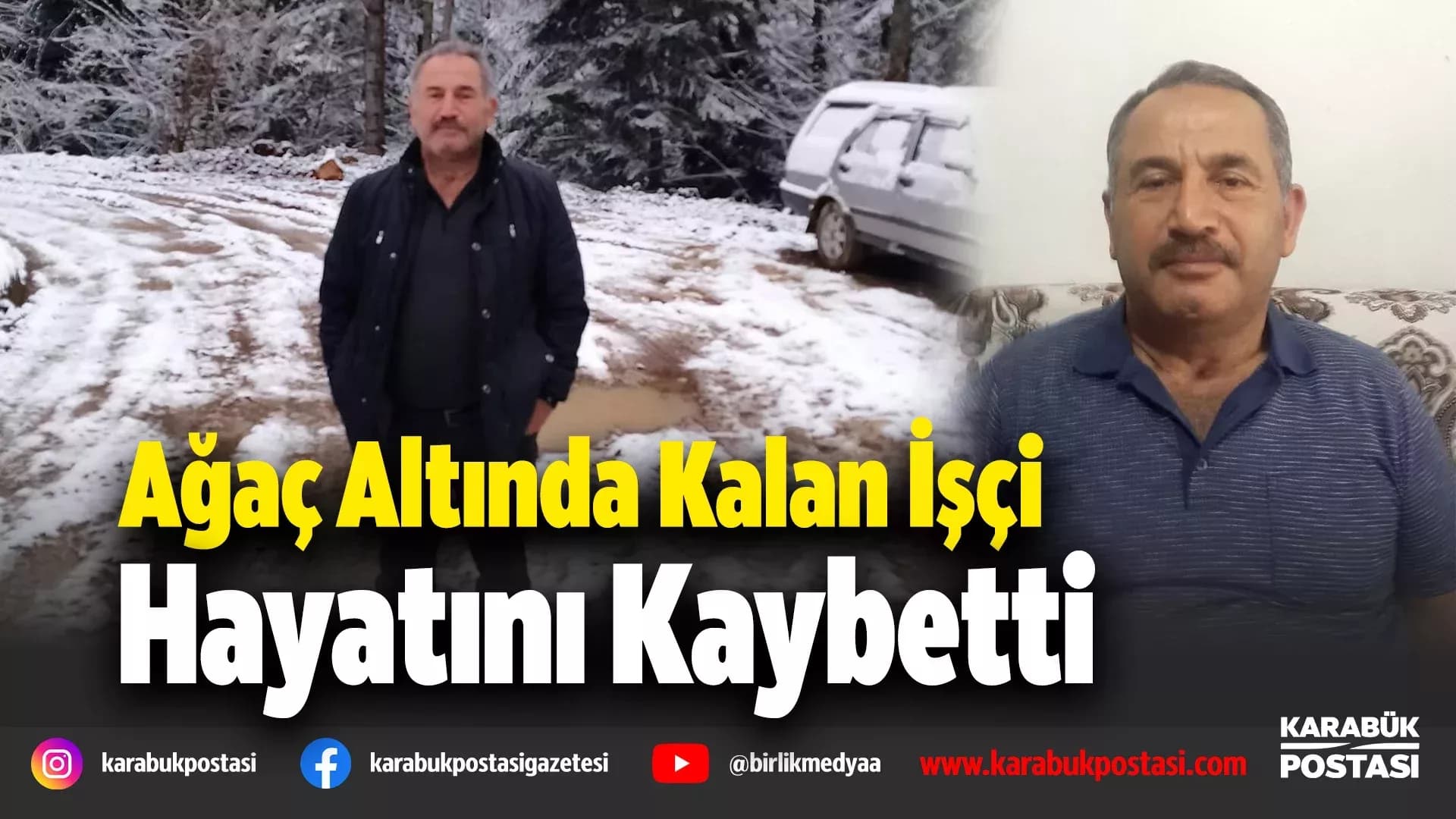 Yenice'de devrilen ağacın altında kalan işçi hayatını kaybetti