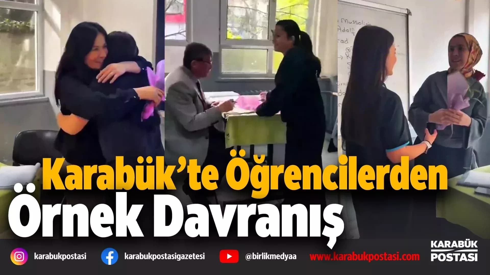 Karabük'te öğrencilerden öğretmenlerine anlamlı sürpriz