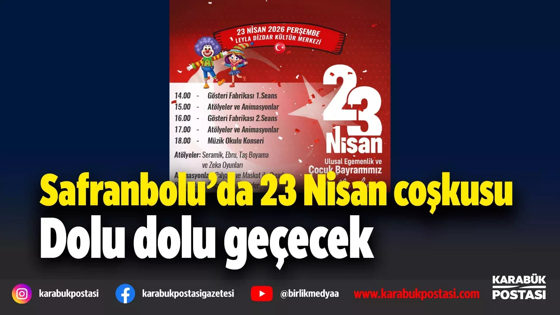 Safranbolu’da çocuklar için 23 Nisan etkinliği