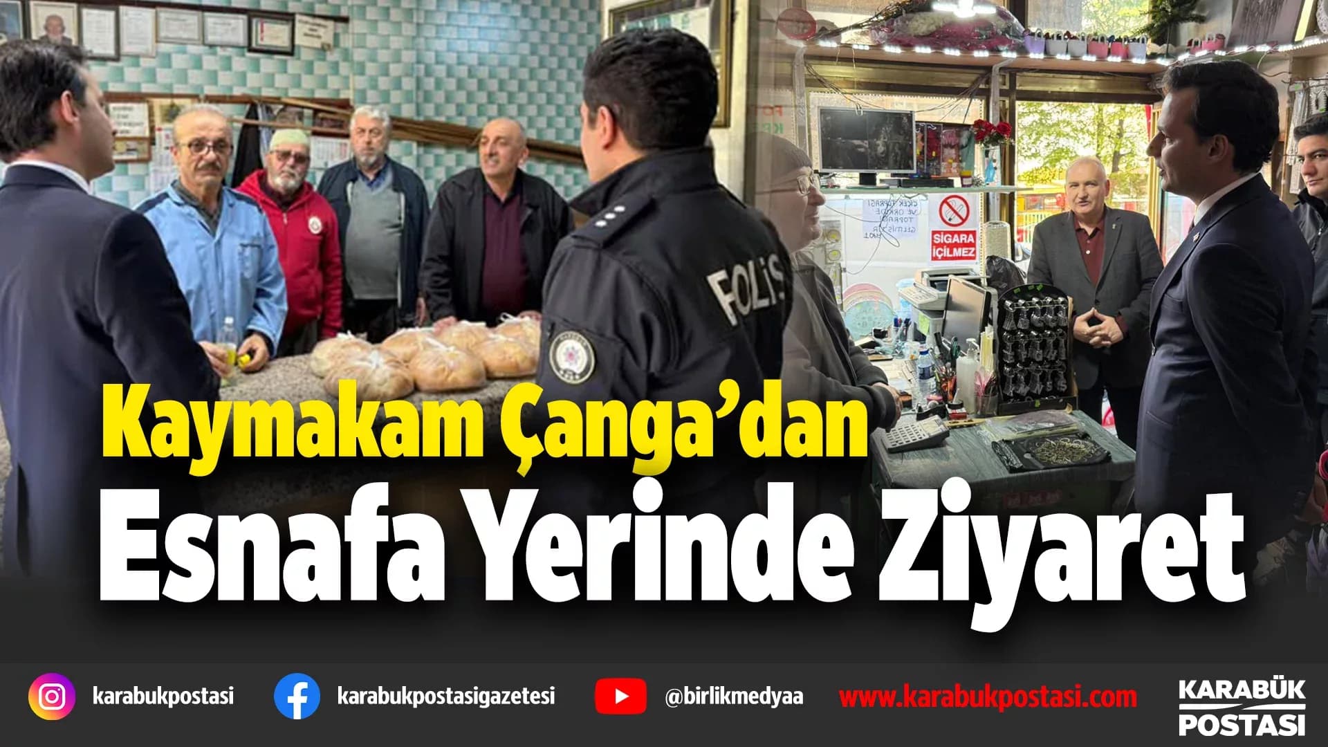 Yenice Kaymakamı Mert Çanga’dan esnaf ziyareti