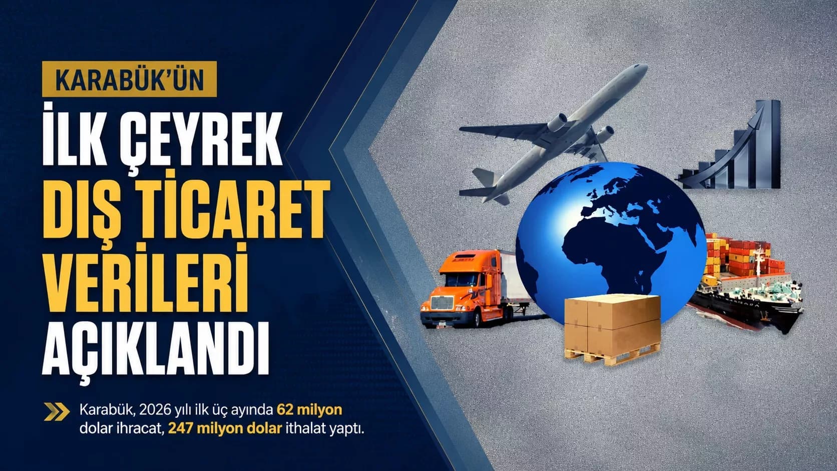 Karabük’ün ilk çeyrek dış ticaret verileri açıklandı