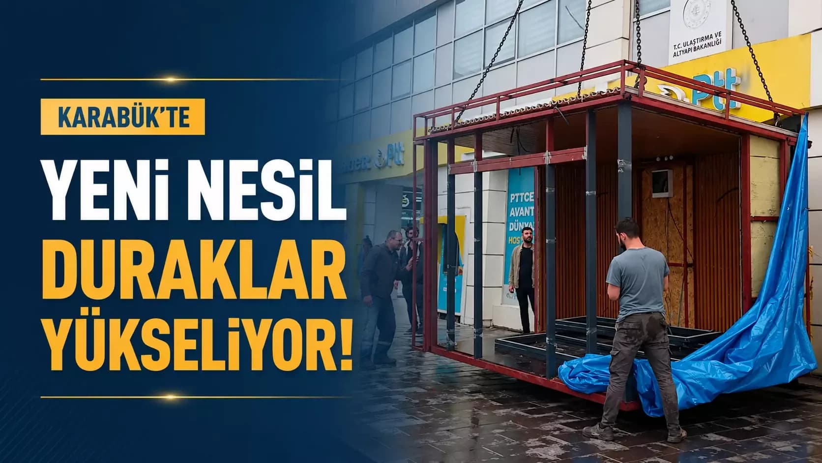 Karabük'te yeni nesil duraklar yerlerini almaya başladı