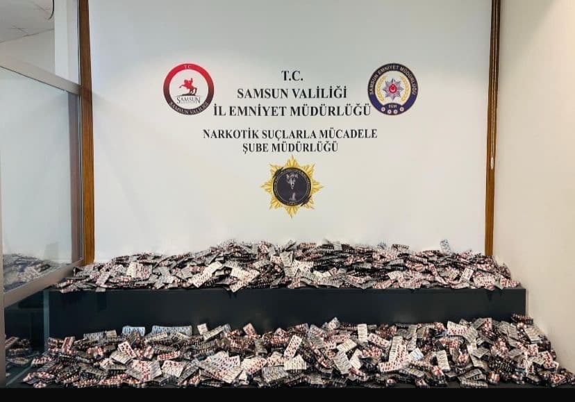 Samsun’da 33 bin uyuşturucu hap ele geçirildi: 2 kişi tutuklandı