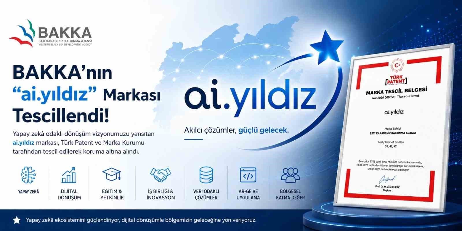 BAKKA’nın "ai.yıldız" markası Türk Patent ve Marka Kurumu tarafından tescil edildi