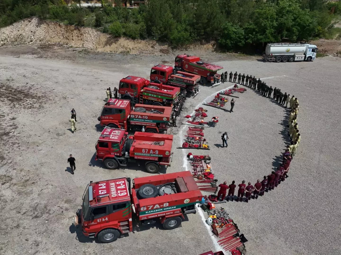Karabük’te gerçeğini aratmayan yangın tatbikatı