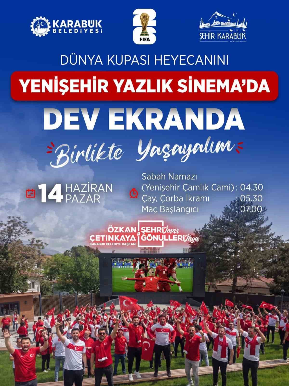 Dünya kupası heyecanı Yenişehir Yazlık Sineması’nda yaşanacak