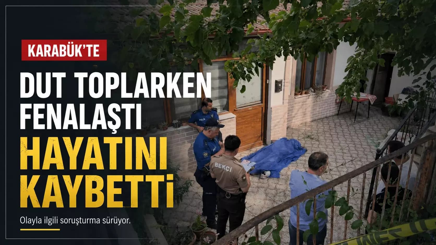 Karabük’te bir kişi bahçede ölü bulundu