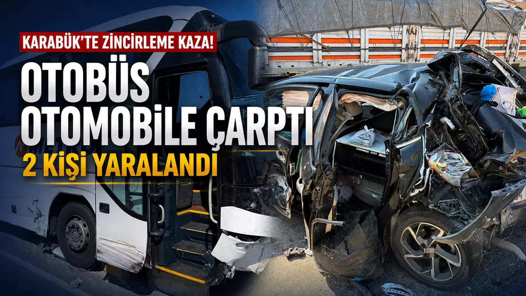 Karabük’te zincirleme trafik kazası: 2 yaralı