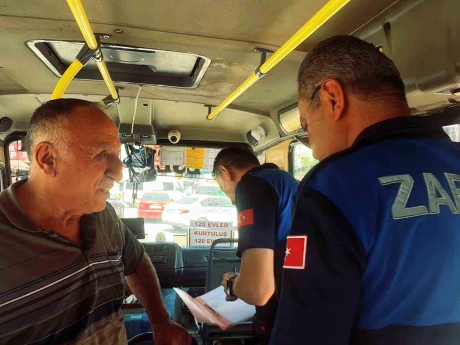 Karabük Belediyesi’nden minibüslere hizmet standardı denetimi
