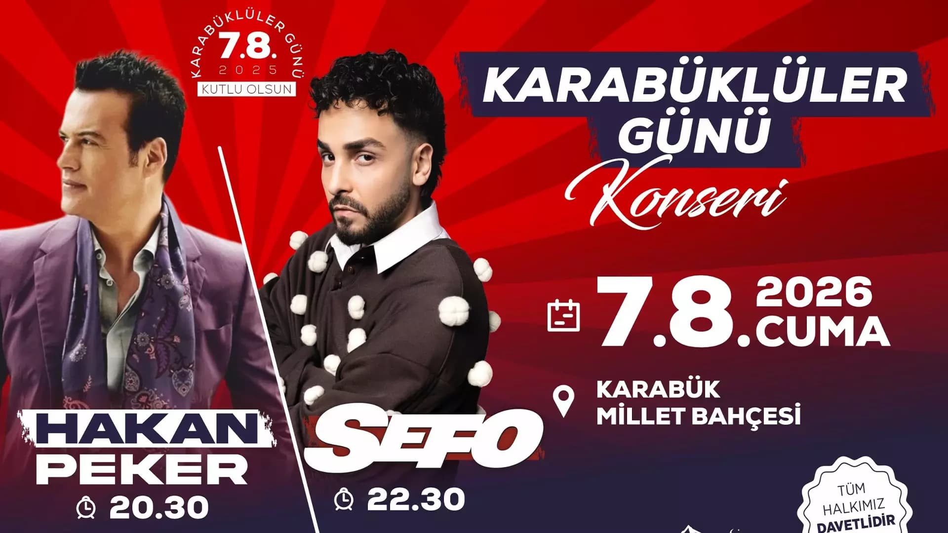 Karabüklüler Günü'nde Hakan Peker ve Sefo sahne alacak