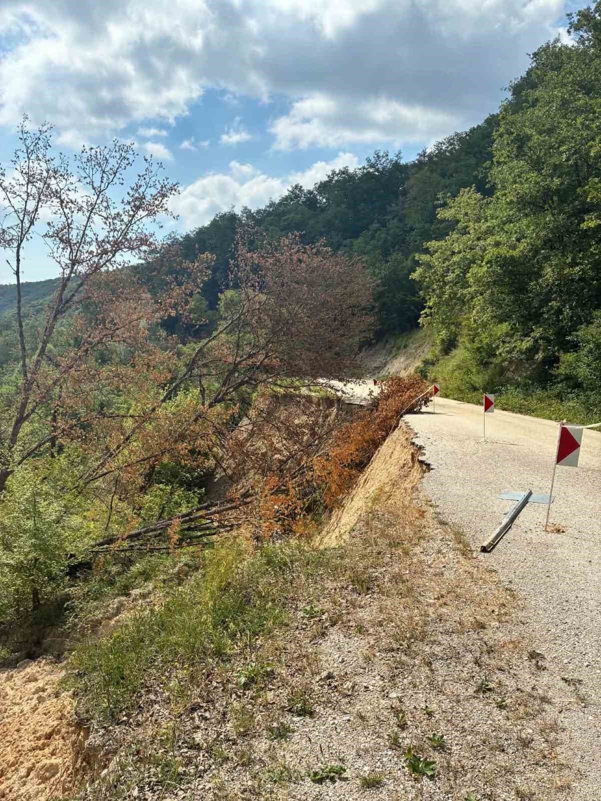 Bolu’da heyelan nedeniyle Taşkesti-Abant yolu 1 aydır kapalı